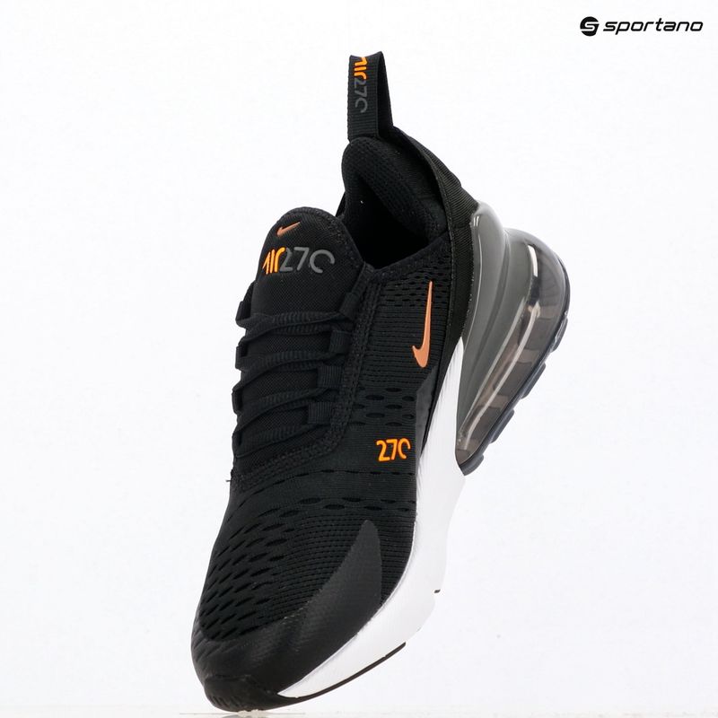 Dětské boty Nike Air Max 270 black/laser orange/metallic copper 11