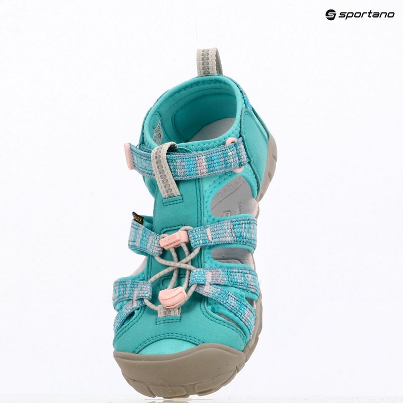 Juniorské sandály KEEN Seacamp II CNX bright aqua/giggle pink 14