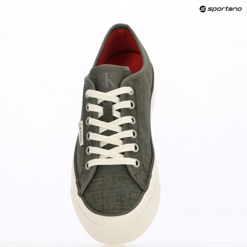 Dámské boty Calvin Klein HW0HW02970 Vulc Flatf Laceup Ripst deep lichen green/pink yarrow 9