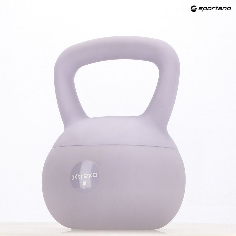 Měkký kettlebell XTREXO 8 kg purple 9