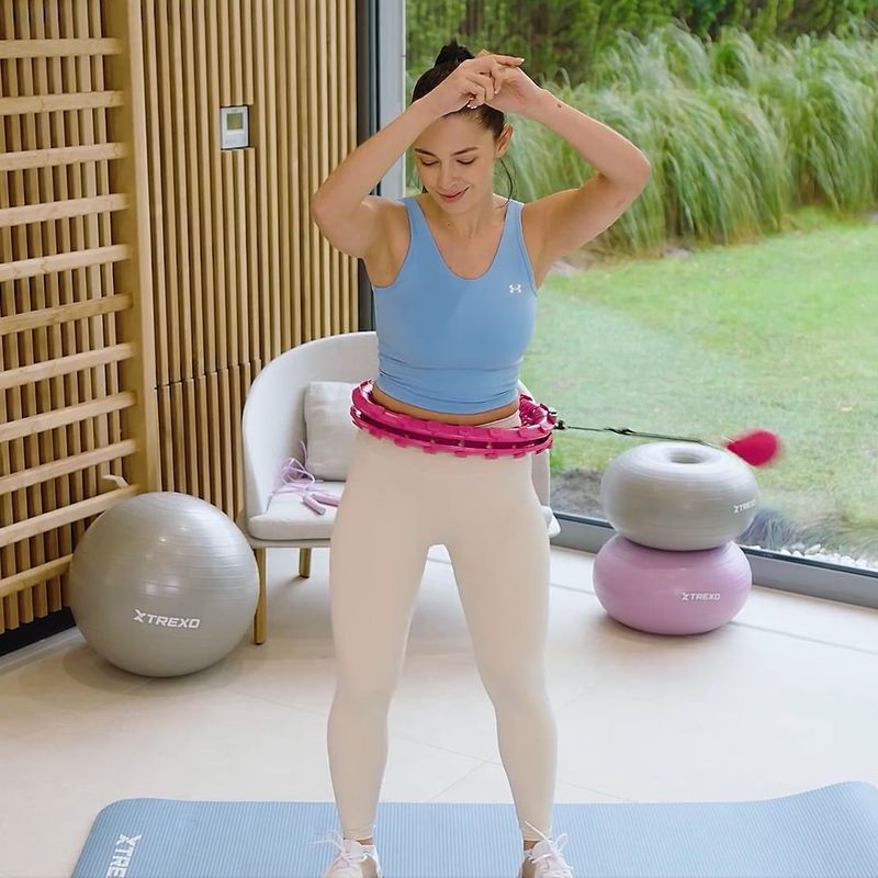 Obruč hula hoop se zátěží XTREXO TXO-B4Z036-PK pink 11