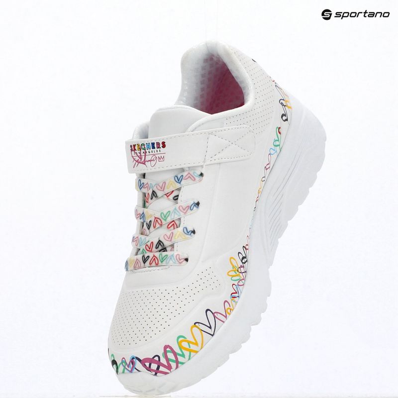 Dětské boty SKECHERS Uno Lite Heart Craze white/multi 3