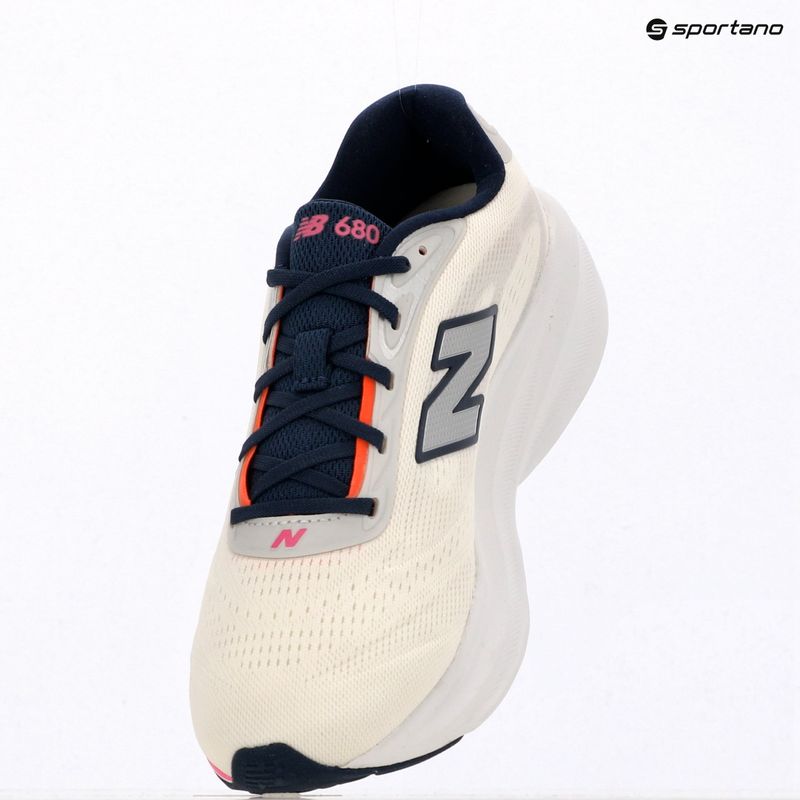 Dámské běžecké boty New Balance Fresh Foam 680's V9 sea salt/tangerine heat/pink heat 9