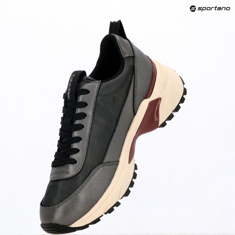 Dámské boty Calvin Klein HW0HW02999 Hike Runner Organza Met Leather gun metal/bordeaux 9