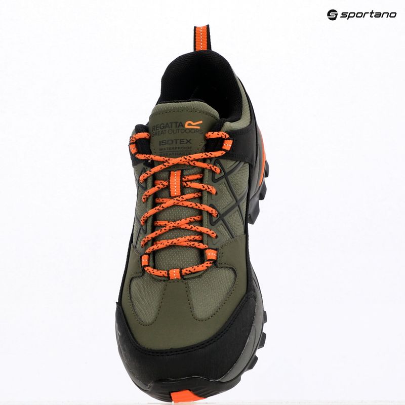 Pánské trekové boty REGATTA Samaris III Low cypress green/blaze orange 20