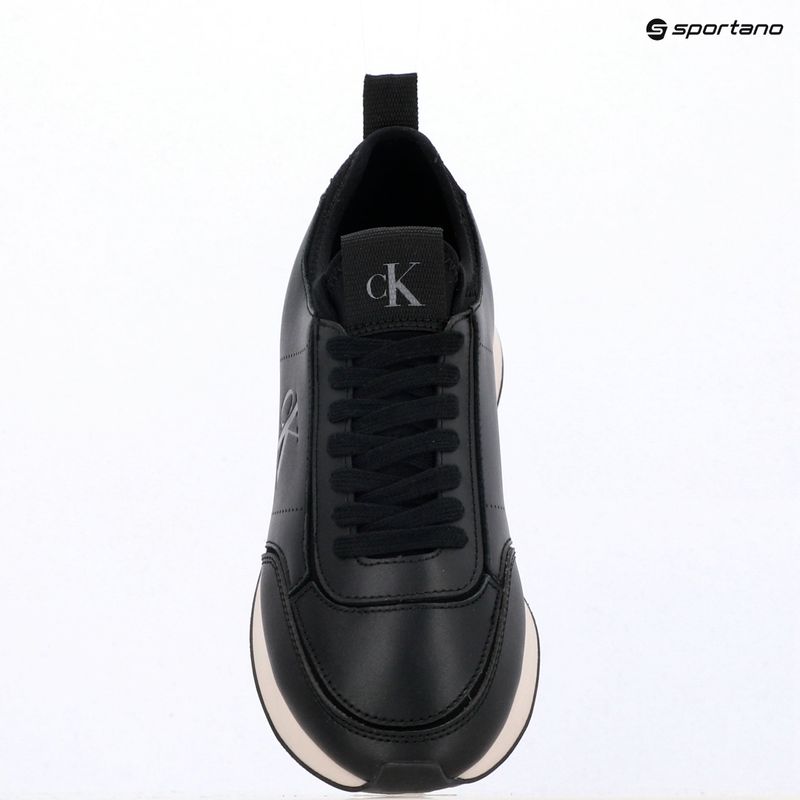 Dámské boty Calvin Klein HW0HW03118 Retro Runner Sock PANL Leather Neo black/crystal grey 9