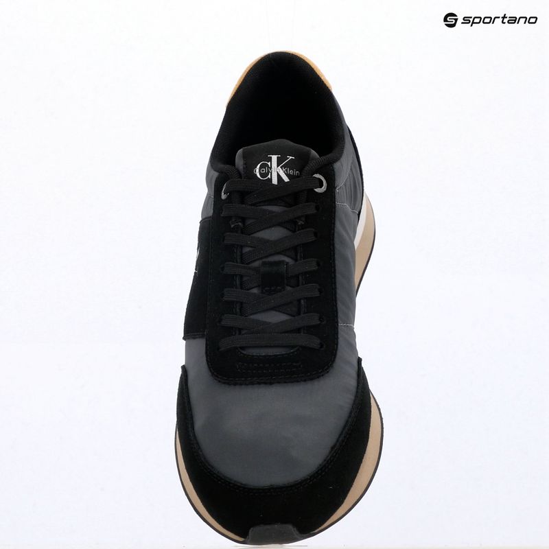 Pánské boty Calvin Klein HM0HM02212 Retro Runner Bans Leather Suede black/iron gate/amber gold 9