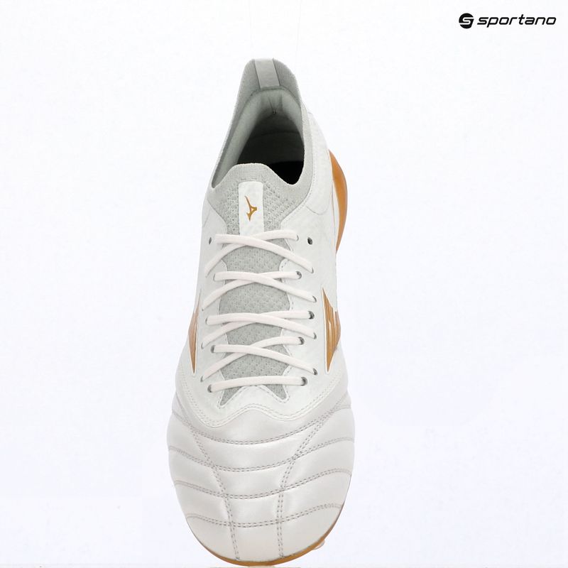Kopačky Mizuno Morelia Neo IV Beta Elite FG white/mp gold/cool gray 3c 12