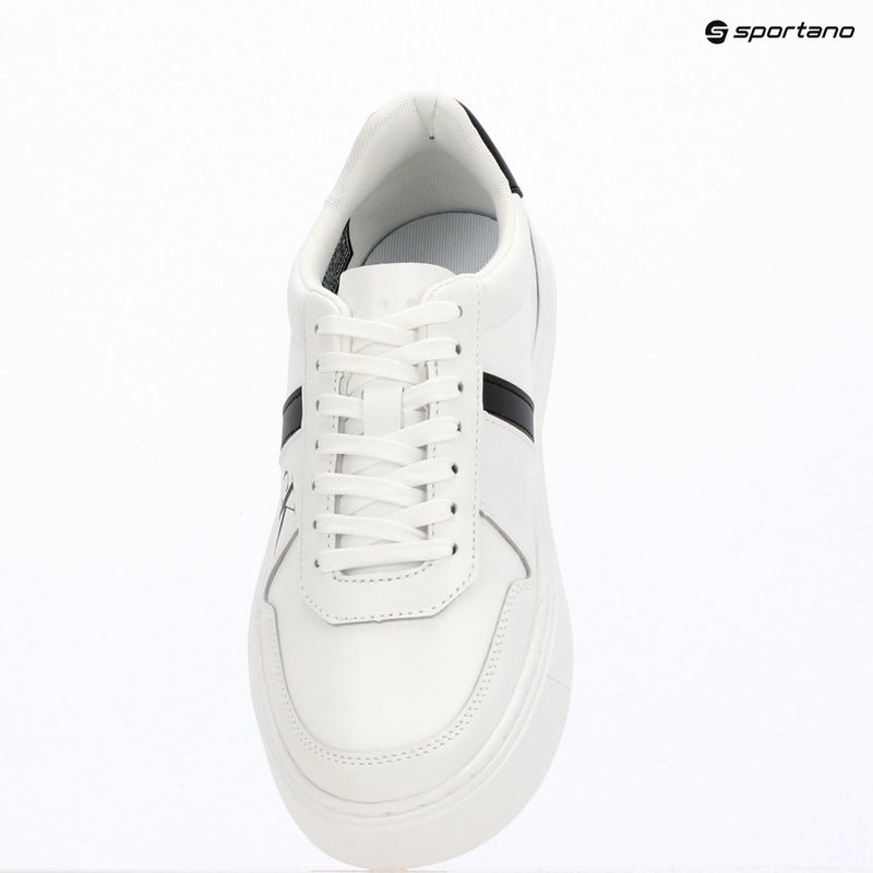 Pánské boty Calvin Klein HM0HM02237 Classic Cups Lace Leather EMB Tongue bright white/black 9