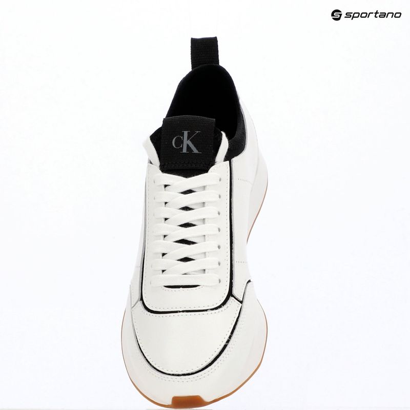 Dámské boty Calvin Klein HW0HW02994 Retro Runner Sock Patch Leather bright white/black 9