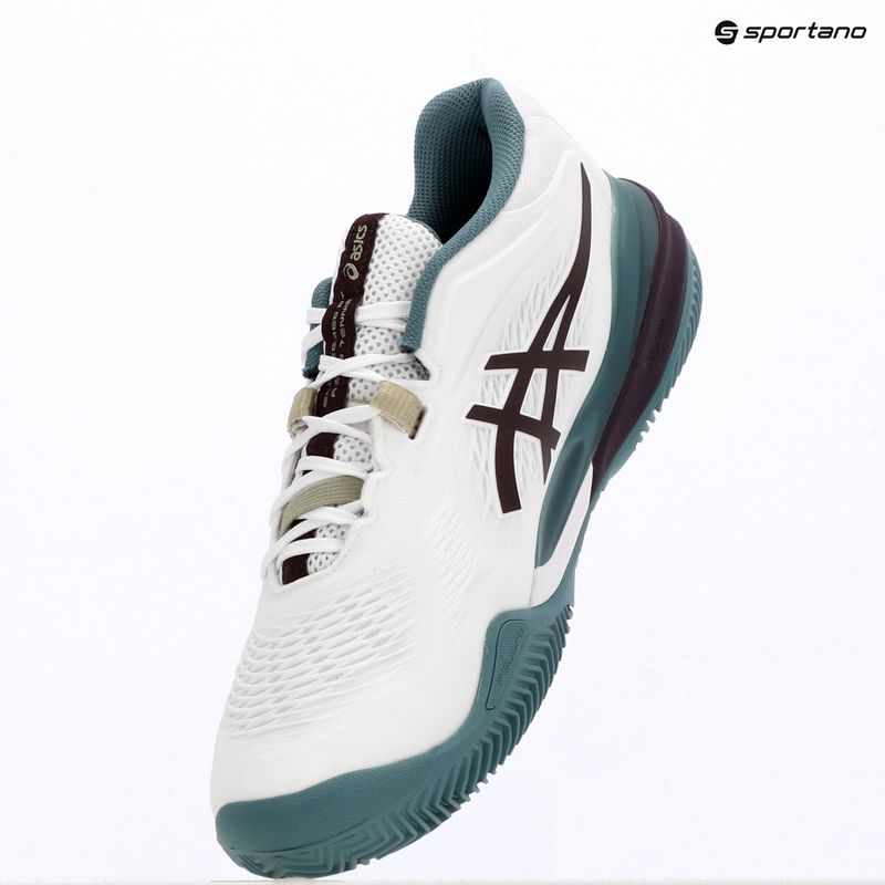 Pánské tenisové boty ASICS Gel-Resolution X Clay white/dark aubergine 9