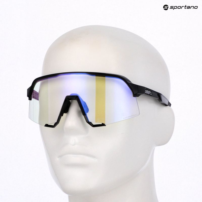 Sluneční brýle 100% S3 LE gloss black/purple flash mirror photochromic 8