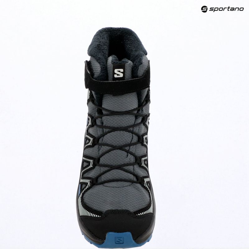 Dětské turistické boty Salomon XA Pro V8 Winter Waterproof turbulence / black / dark blue 15