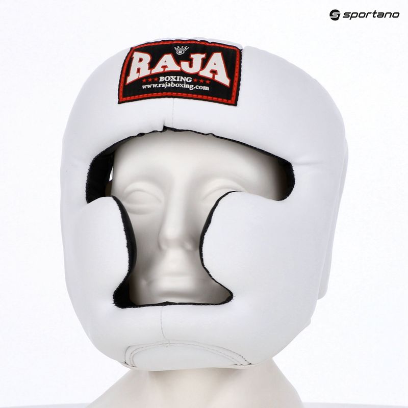 Boxerská helma RAJA BOXING Semi Leather white 4