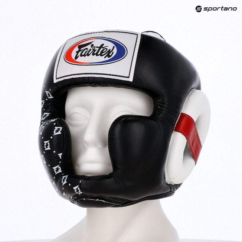 Boxerská helma Fairtex Super Sparring black/white 6