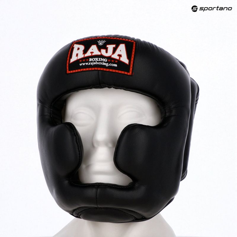 Boxerská helma RAJA BOXING Semi Leather black 5