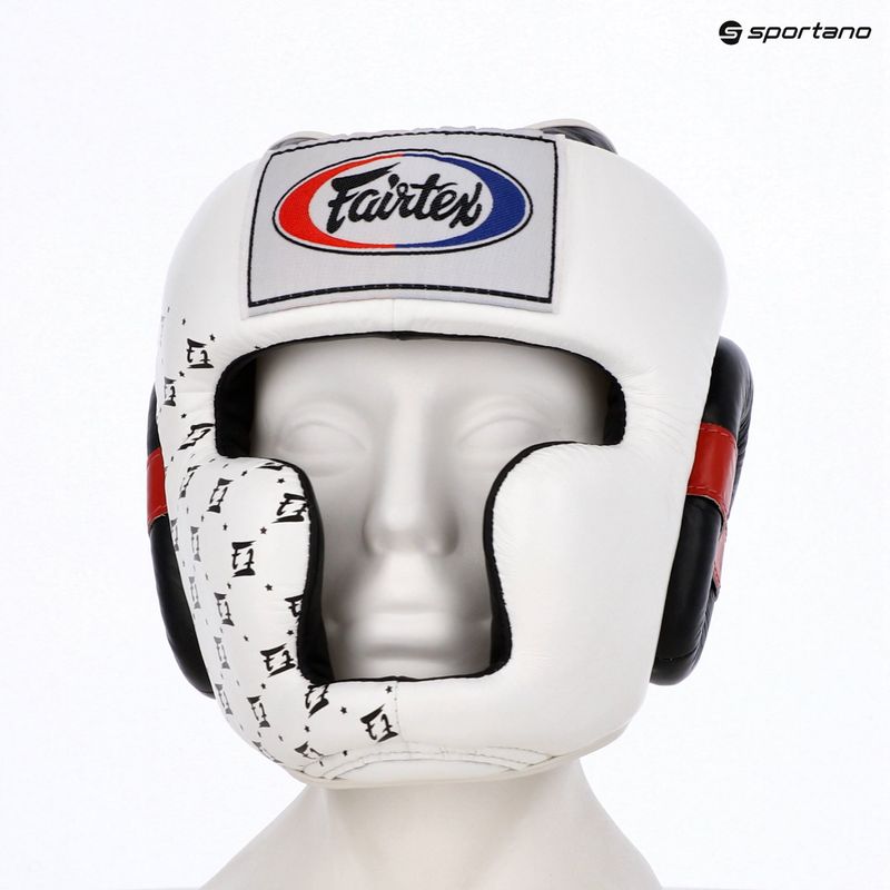 Boxerská helma Fairtex Super Sparring white/black 6