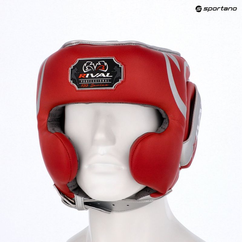 Boxerská helma Rival RHG100 Professional Headgear red/silver 6