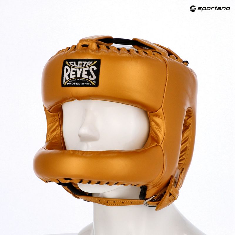 Boxerská přilba Cleto Reyes With Round Face Bar gold 3