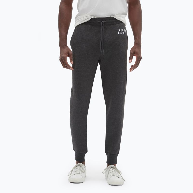 Pánské kalhoty GAP V-Heritage Logo Jogger charcoal grey