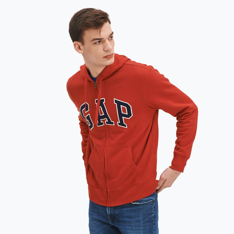 Pánská mikina GAP XLS FT Arch FZ HD lasalle red 2
