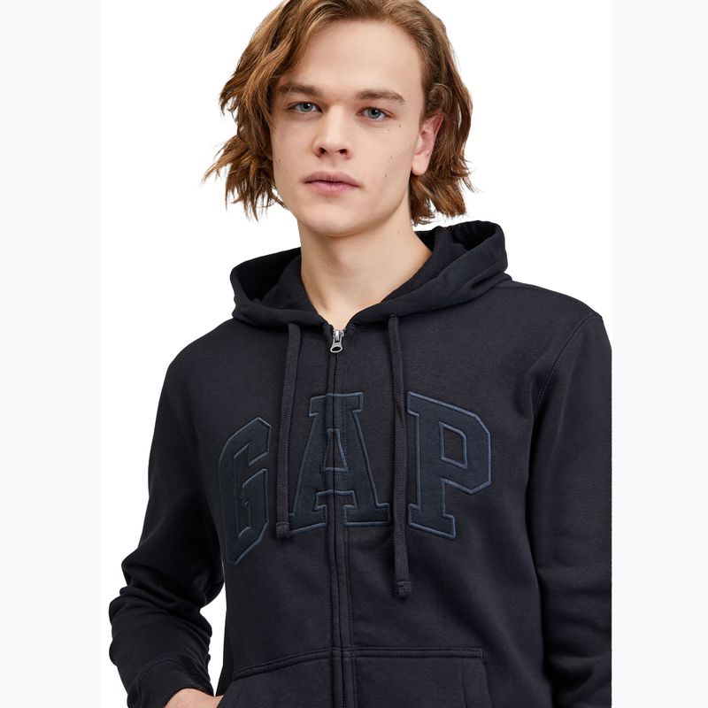 Pánská mikina GAP V-Heritage Logo FZ true black 4