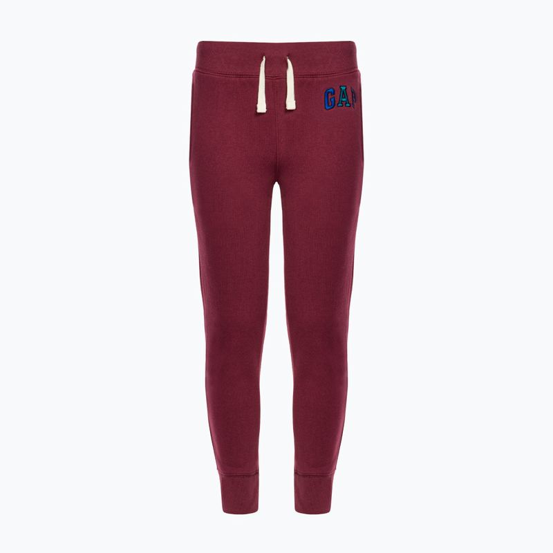 Dětské kalhoty GAP V-Fall Fash Logo Jogger garnet red