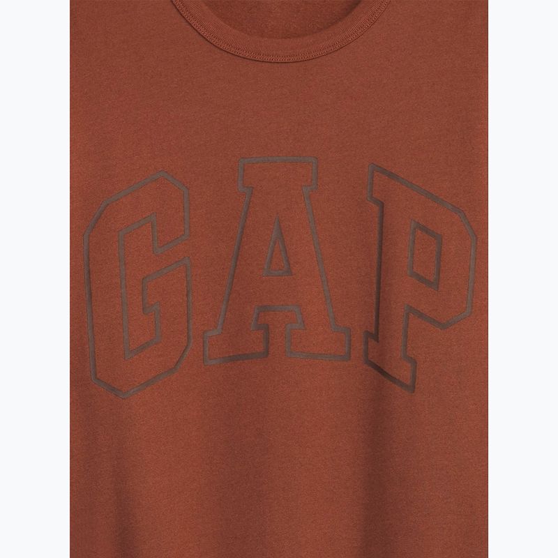 Pánská mikina GAP Logo Crewneck burnt russet 4
