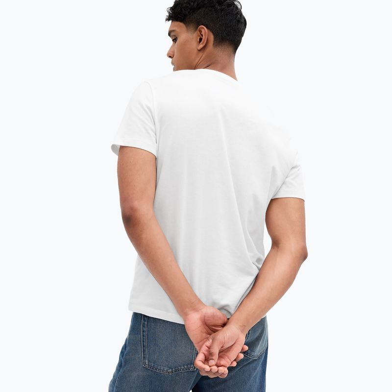 Pánské tričko GAP Micro Logo Crew Neck Tee white global 2