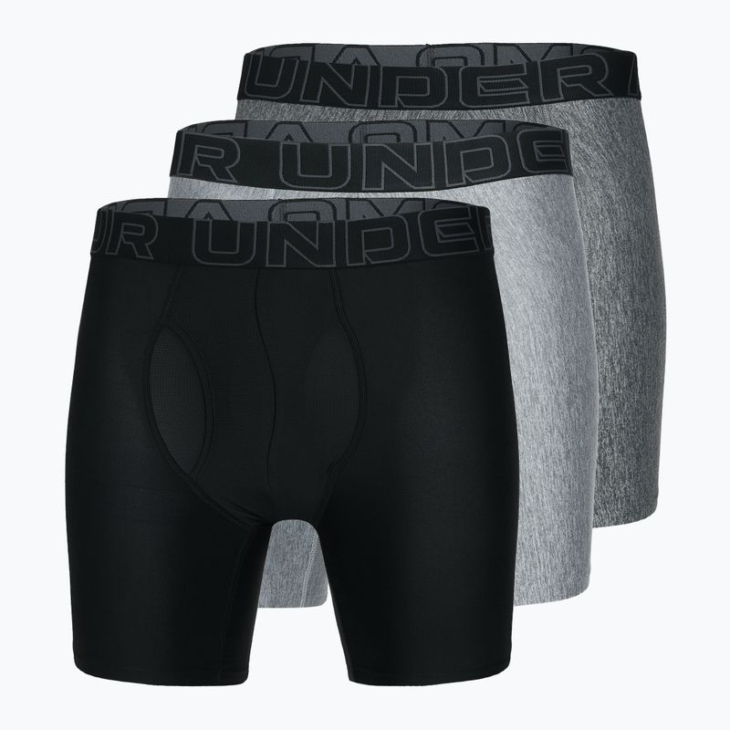 Pánské boxerky  Under Armour Perf Tech 6in 3 páry grey