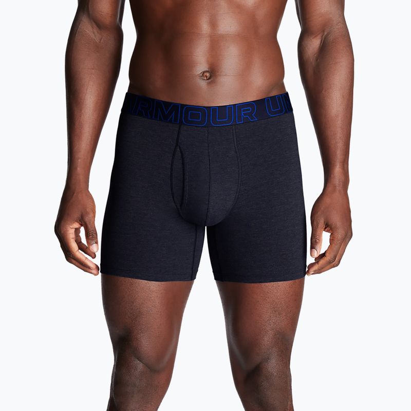 Pánské boxerky  Under Armour Perf Cotton 6" 3 páry midnight/navy 2