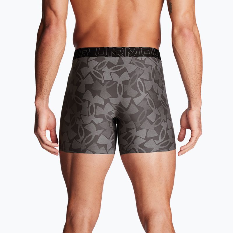 Pánské boxerky Under Armour Perf Tech Nov 6in 3 páry steel 2
