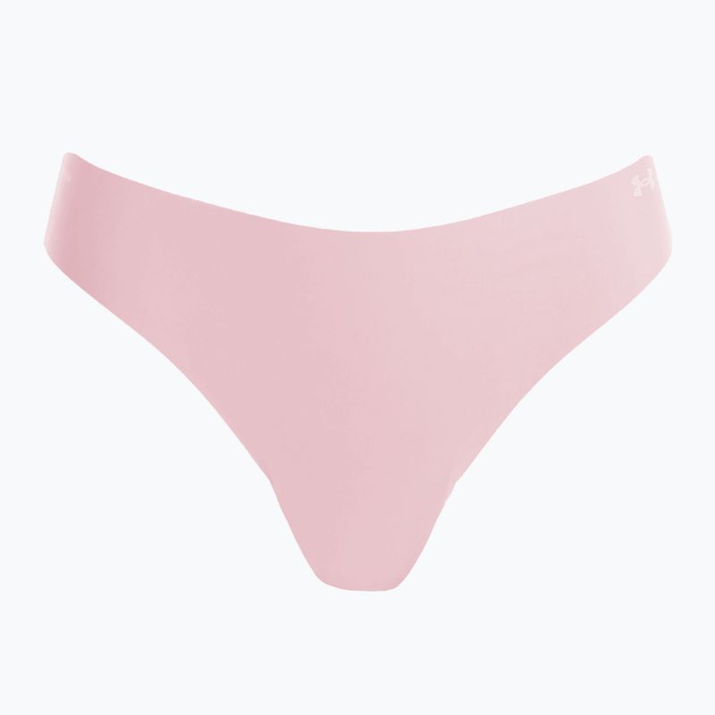 Dámská tanga Under Armour Pure Stretch Ns 3 páry canyon pink/black 2