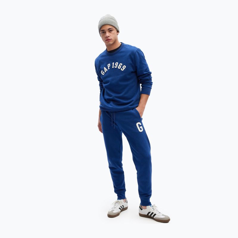 Pánské kalhoty GAP 1969 Logo Jogger pangae blue 5