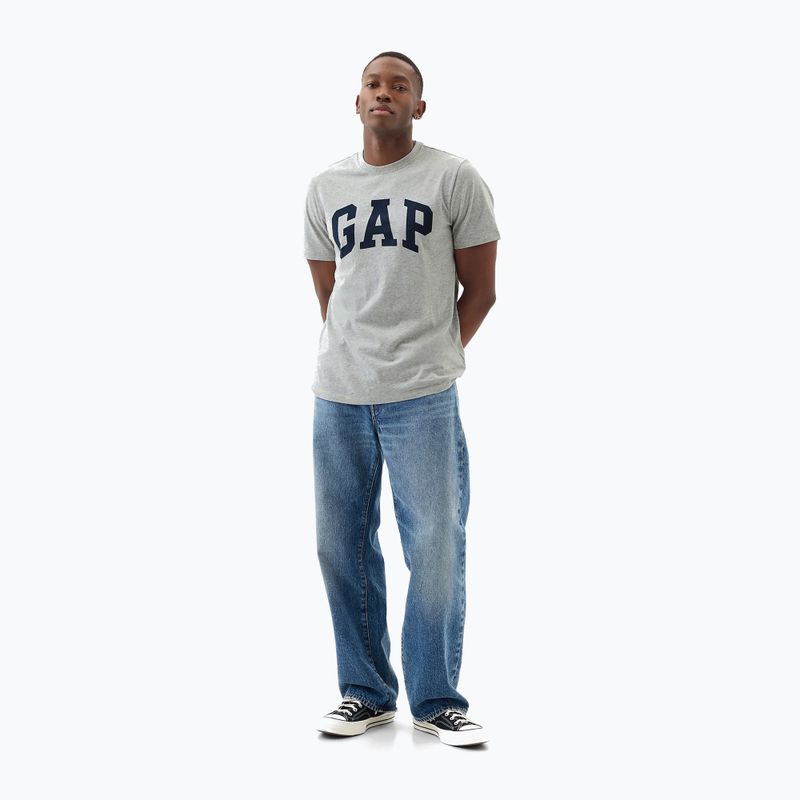 Pánské tričko GAP Soft Basic Logo heather grey 2