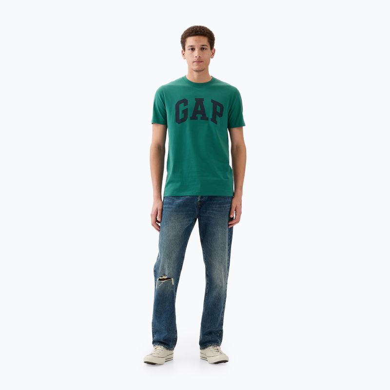 Pánské tričko GAP Soft Basic Logo jade stone 2