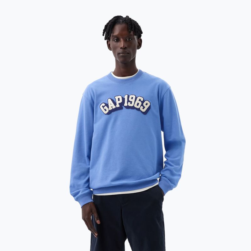 Pánská mikina GAP Logo 1969 Crewneck cabana blue