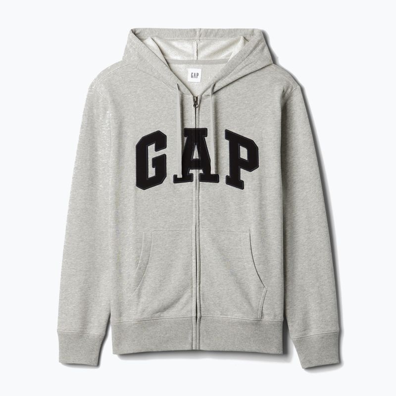Pánská mikina GAP Heritage French Terry Fullzip Logo light heather grey 5
