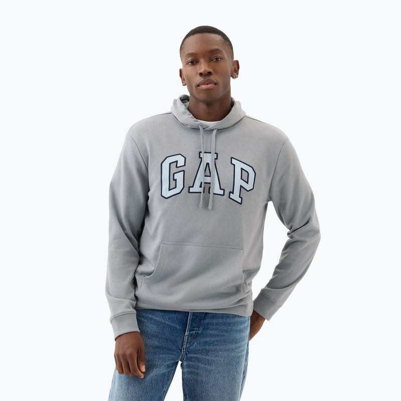 Pánská mikina GAP Heritage Crewneck Logo storm cloud