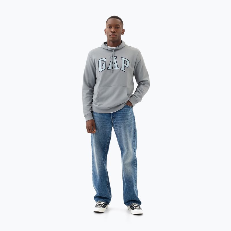 Pánská mikina GAP Heritage Crewneck Logo storm cloud 2