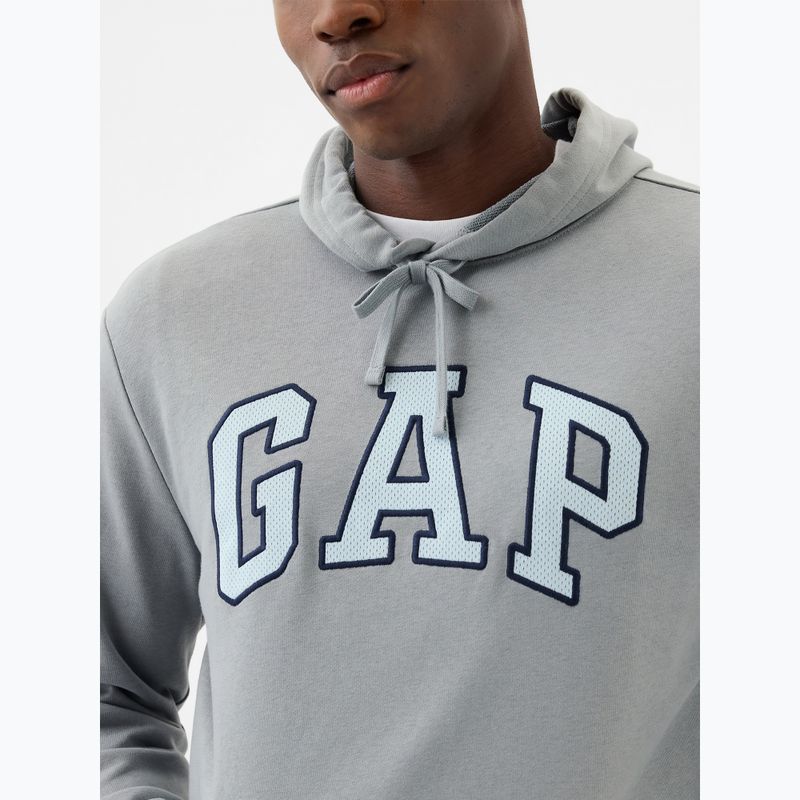 Pánská mikina GAP Heritage Crewneck Logo storm cloud 4