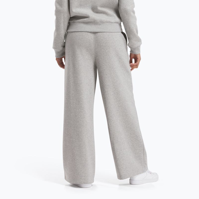 Dámské tepláky Reebok Identity Small Logo Fleece WIde Leg medium grey heather 3