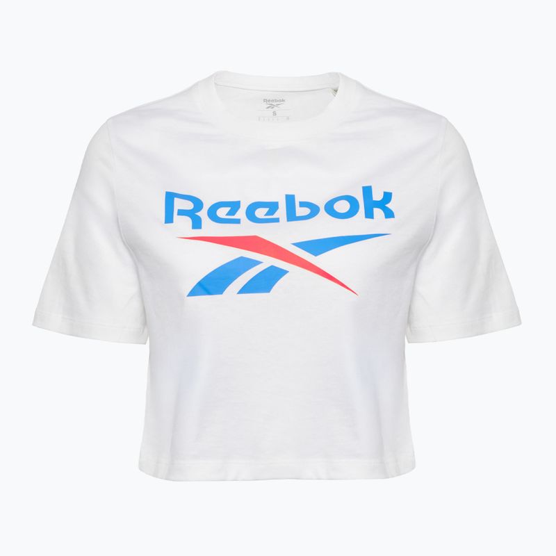 Dámské tričko Reebok Identity Big Logo Crop Tee white/coral/blue