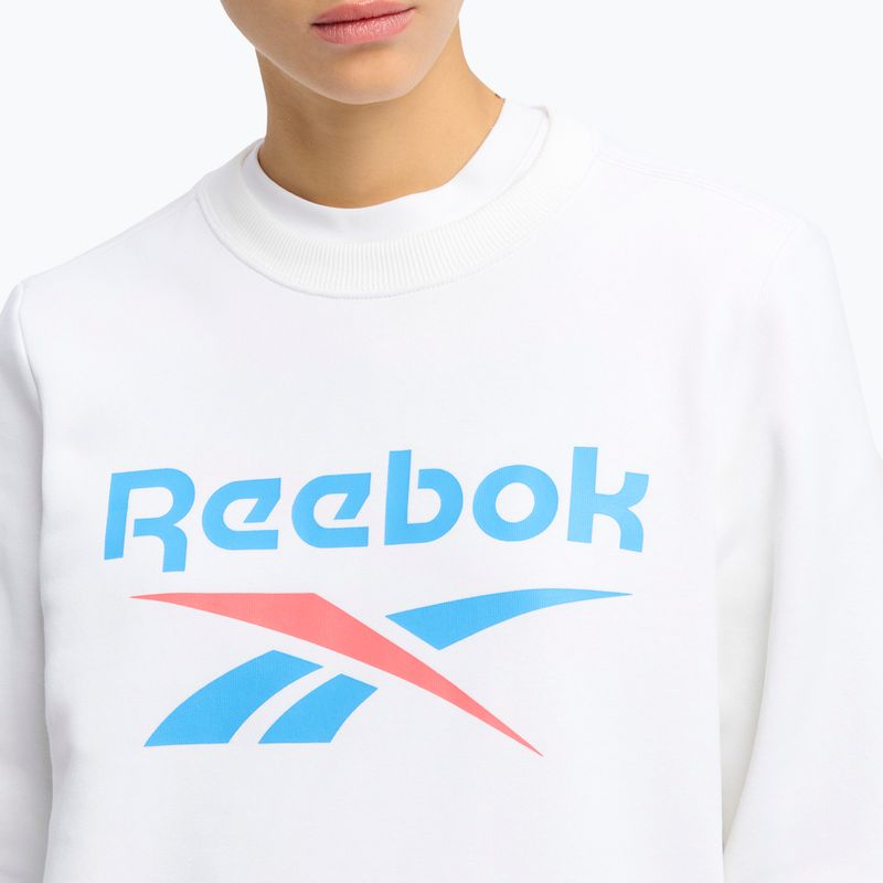 Dámská mikina Reebok Identity Big Logo Fleece Crew white/coral/blue 4