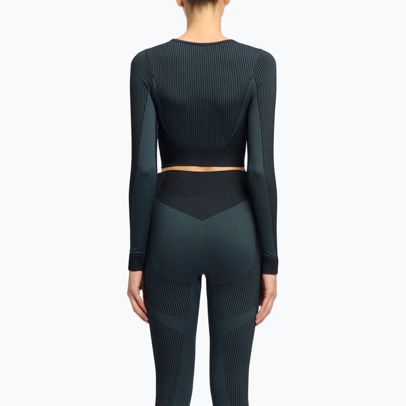 Dámské fitness tričko longsleeve Reebok RBK Lab Seamless Crop black 3