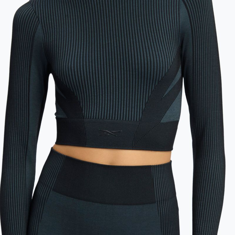 Dámské fitness tričko longsleeve Reebok RBK Lab Seamless Crop black 4