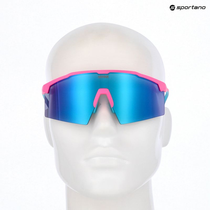 Sluneční brýle UVEX Flowline pink matt/mirror blue 7