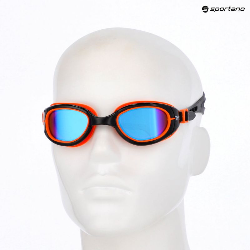 Plavecké brýle TYR Special Ops 2.0 Mirrored black / blue / orange 3