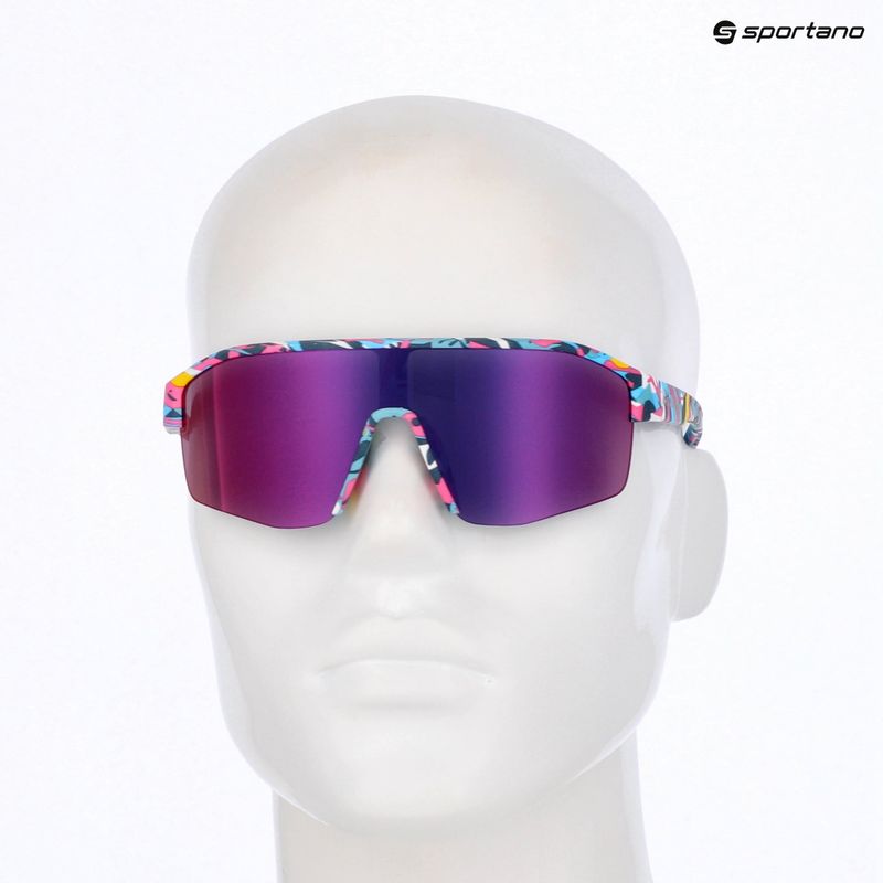 Sluneční brýle Red Bull SPECT Dundee matt blue-pink pattern/smoke pink-yellow mirror 7