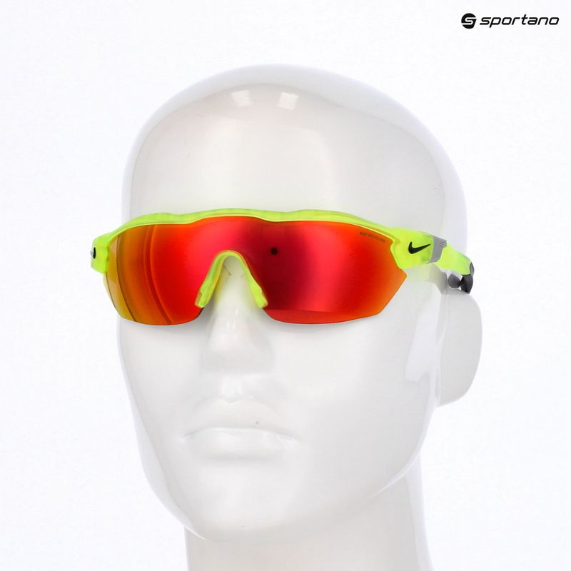 Pánské sluneční brýle  Nike Show X3 Elite L matte volt/road red mirror 8